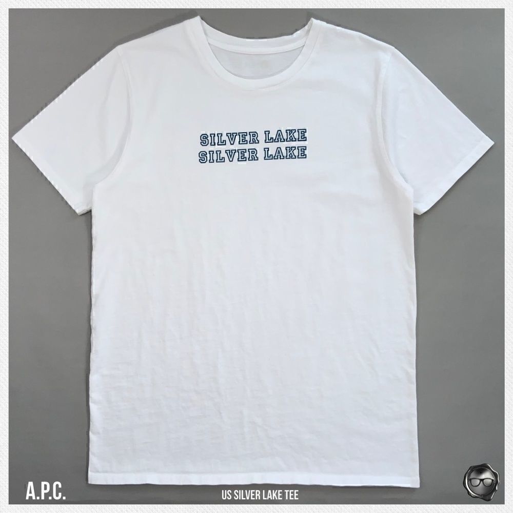 A.P.C. SILVER LAKE T-SHIRT IN WHITE 2017 CAPSULE L.A. RARE MISPRINT UNISEX